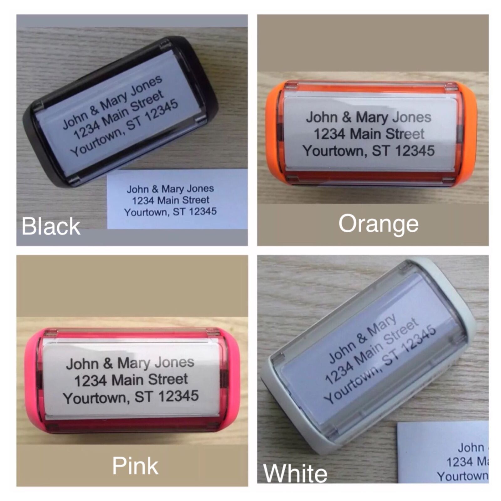 Personalized Custom 4 Line Return Address Self Inking Rubber Stamp
