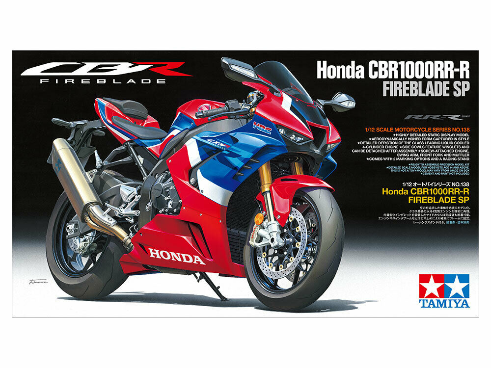 Tamiya 14138 1/12 Scale Motorcycle Model Kit Honda Cbr1000rr-r Fireblade Sp 2020