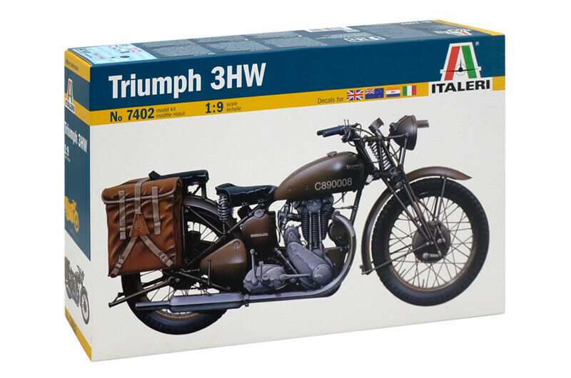 Italeri Triumph 3hw Military Motorcycle 7402 1/9 Plastic Model Kit